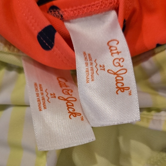 Cat & Jack Pink and Yellow Kids Swim Bikini - Picture 2 of 5